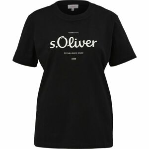 s.Oliver RL T-SHIRT Tričko, černá, velikost