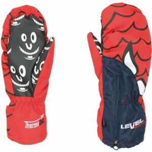Level LUCKY Dětské lyžařské rukavice, červená, velikost